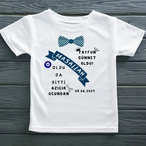 Sünnet Oldu Oldu Da Bitti Azıcık Ucundan Yazılı Çocuk Tişörtü