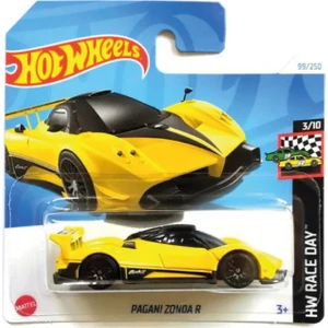 Hot Wheels 1/64 Ölçek Tekli Regular Arabalar HTD82 Hw Race Day / Pagani Zonda R Sarı