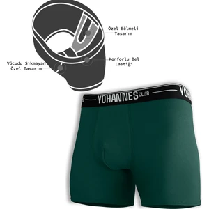 Yohannes Club Yohannesclub,erkek, Özel Bölmeli Pamuklu Boxer,rahat, Şık, Sağlıklı, Tekli, Zeytin Yeşili
