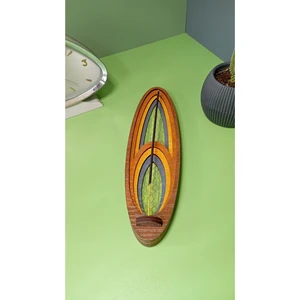 Ahşap Mdf Çubuk Tütsülük, Özel Tasarım Kayık Tütsülük, Desenli Kahverengi Tütsülük (26X7X1,6)