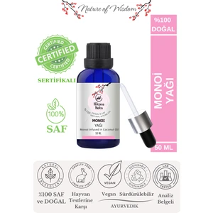 Hikona Heka Monoi Yağı (Monoi Oil) Sertifikalı %100 Saf ve Doğal  50 ml