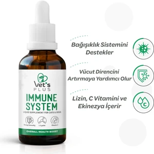 Vet's Plus Immune System Damla 50ml (Kedi ve Köpekler İçin Vücut Direnci Artırıcı)