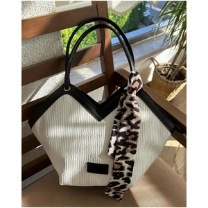 Kadın Fermuarlı Fular Detaylı Omuz Askılı Çanta