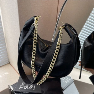 Yeni Kadın Büyük Kapasiteli Şık Çanta - Tek Omuz Askılı ve Zincir Detaylı