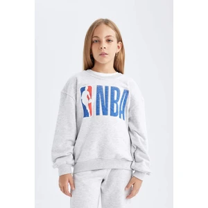 Kız Çocuk NBA Wordmark Oversize Geniş Kalıp Bisiklet Yaka Sweatshirt C9507A824AU