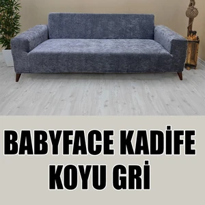 Babyface Kadife Kumaş Üçlü & Çekyat Koltuk Kılıfı