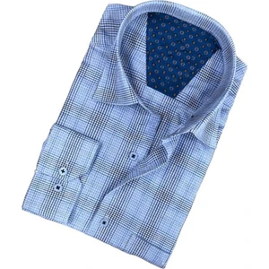 Gömlek Galerisi Klasik Kesim Kareli Uzun Kollu Erkek Gömlek