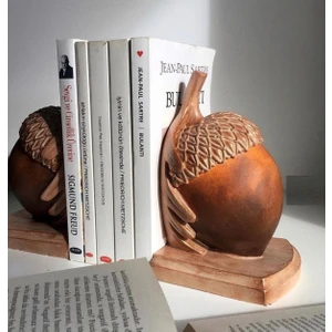 1 Adet Kaideli Büyük Palamut Kitap Tutucu, Biblo Tutacağı Silikon Kalıp K-1342