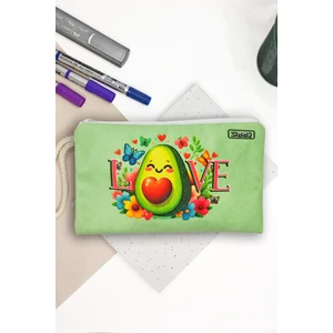 Avokado Love Desenli Kalem Kutusu Yıkanabilir Bez Kalemlik