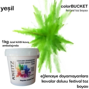 Holi Boya 1kg Kova Festival Toz Boyası , Parti Boyası , Colorfest Boyası Yeşil