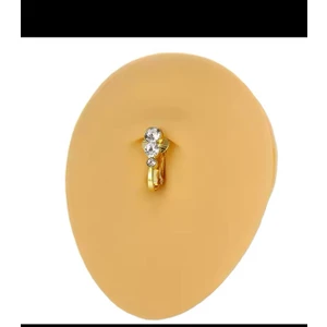 Ares Collection Delik Gerektirmeyen ( Deliksiz) Taşlı Zarif Sade Sallantısız Klipsli Fake Göbek Piercingi