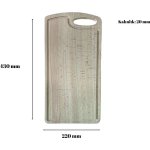 %100 Doğal Gürgen Ağacı Ahşap Kesme ve Sunum Tahtası 43X22 Cm, Bıçak Dostu, Dayanıklı ve Geniş Mutfak Aksesuarı