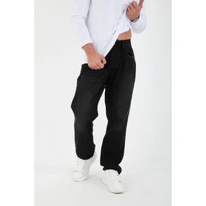 Kot Baggy Kalıp Erkek Pantolon - Siyah