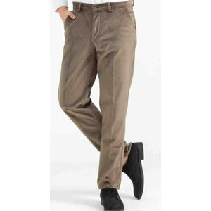 Klasik Kesim Açık Kahverengi Kadife Pantolon