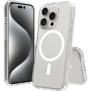 Apple iPhone 16 Pro Max Kılıf Şeffaf Magsafeli Emboss Kapak