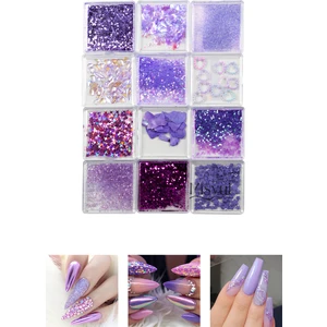 Tırnak Charm Tırnak Süsleme ve Makyaj Taşı, Nail Art Nail Charm Seti 12 Adet