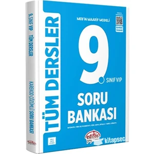Editör Yayınları 9. Sınıf Tüm Dersler Soru Bankası – 2025 MEB Maarif Modeli, 14-15 Yaş VIP Tek Kitap Seti