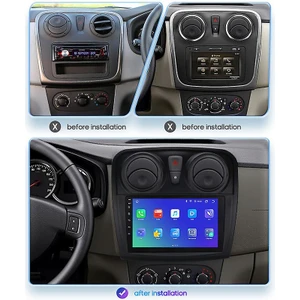 Dacia LOGAN(2013-2020)/SANDERO(2012-2020 Yıl)6gb Ram 64GB Rom Hafıza Multimedya Android Sürüm 15 Kablosuz Carplay