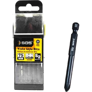 3806 Yıldız Bits Uç Ph2 x 75MM 10’lu Paket