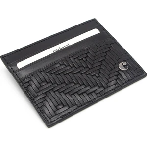 Siyah Gladyatör Unisex Deri Kartlık 0244G65