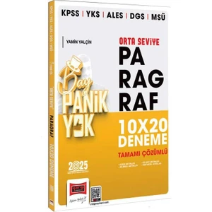 Yargı Yayınevi 2025 KPSS YKS ALES DGS MSÜ Tamamı Çözümlü Panik Yok Orta Seviye Paragraf 10X20 Deneme - Yamin Yalçın