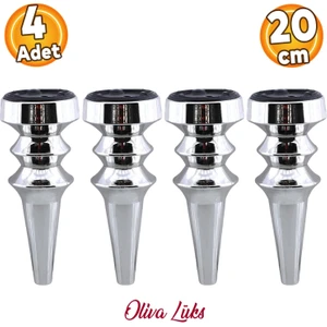 Oliva Krom 20 cm Mobilya Kanepe Koltuk Tv Ünitesi Konsol Yükseltme Yükseltici Ayağı Ayakları 4 Adet