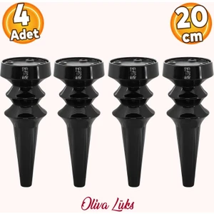 Oliva Siyah 20 cm Mobilya Kanepe Koltuk Tv Ünitesi Konsol Yükseltme Yükseltici Ayağı Ayakları 4 Adet
