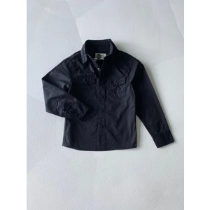 RG Brand Erkek Çocuk %100 Pamuklu Gabardin Kumaş, Çıtçıtlı, Uzun Kollu Gömlek_RG1501