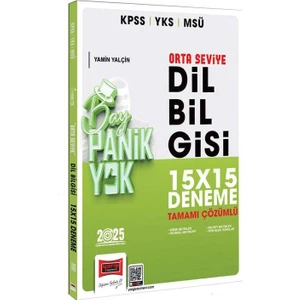 Yargı Yayınevi 2025 KPSS YKS MSÜ Tamamı Çözümlü Panik Yok Orta Seviye Dil Bilgisi 15X15 Deneme - Yamin Yalçın
