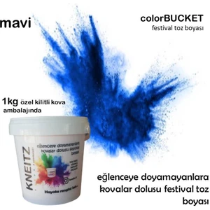 Holi Boya 1kg Kova Festival Toz Boyası , Parti Boyası , Colorfest Boyası Mavi