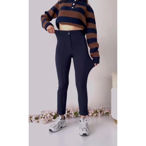 Paw Garage Çimalı Dar Paça Palazzo Pantolon, 4 Mevsim, En Boy Likralı, Favori Pantolon, Iş Pantolonu