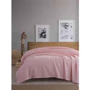 Tek Kişilik Waffle Pike 160x230 cm - %100 Pamuk - Petekli Tasarım - Gofre Pike  - Pudra