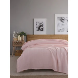 Tek Kişilik Waffle Pike 160x230 cm - %100 Pamuk - Petekli Tasarım - Gofre Pike  - Somon