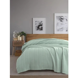 Tek Kişilik Waffle Pike 160x230 cm - %100 Pamuk - Petekli Tasarım - Gofre Pike  - Yeşil