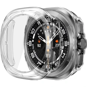 Novstrap Samsung Galaxy Watch Ultra 47MM ile Uyumlu Ekran Koruyucu Cam Kasa Koruyucu Kılıf Sert Pc