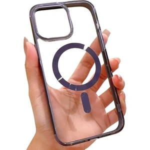 İphone 14 Promax Kamera Çıkıntılı Kenar Renkli Kılıf magsafe Destekli darbe emici Koruycu kapak