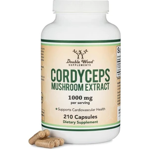 Double Wood Cordyceps Mushroom Extract 1000 mg x 210 Kapsül Usa Menşei
