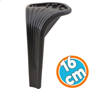 Mobilya Yükseltici Kanepe Sehpa Tv Ünitesi Koltuk Ayağı 16 cm Siyah Baza Ayak