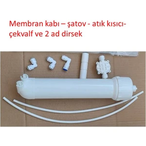 Membran kabı,4 yollu vana,çekvalf,atık kısıcı,dirsekler,Su Arıtma Yedek Parçası