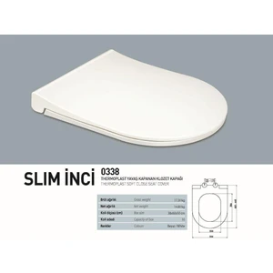 Slim Inci Thermoplast Yavaş Kapanır Klozet Kapağı