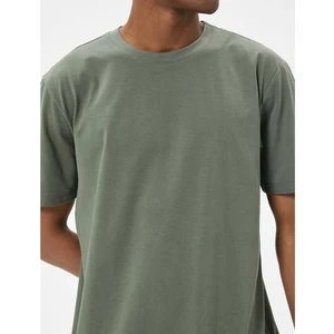 Basic Tişört Slim Fit Bisiklet Yaka Kısa Kollu Pamuklu
