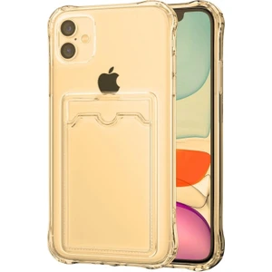 Apple iPhone 16 Plus Kılıf Darbe Emici Köşe Korumalı Kartlıklı Cüzdanlı Silikon Kapak - Füme