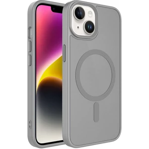iPhone 13 Kılıf Mat Arka Yüzey Wireless Şarj Özellikli  Flet Magsafe Kapak Kılıf