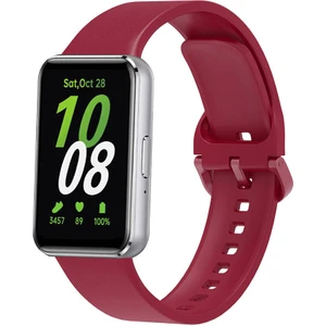 Cupcase Galaxy Fit 3 Silikon Kordon KRD-110 Strap Kayış-Kırmızı