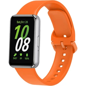 Cupcase Galaxy Fit 3 Silikon Kordon KRD-110 Strap Kayış-Turuncu