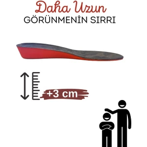 36-40 009 Boy Uzatan Tabanlık Tek Boy Kesilebilir 3cm 36-42 Poliüretan Boy Uzatma