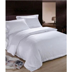 100X200 Lüks Tek Kişilik Pamuk Saten Nevresim Takımı (Lastikli Çarşaflı) 83 Tel %100 Pamuklu Beyaz