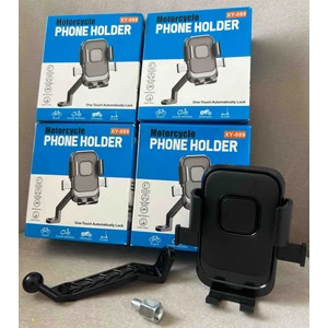 Ayna Bağlantılı Kilitli Motosiklet Telefon Tutucu