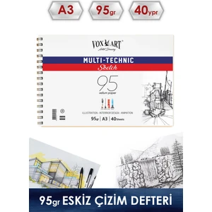Vox Art 95 gr Multitechnic Eskiz Çizim Defteri