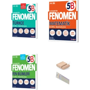 Fenomen Yayıncılık 5. Sınıf Fenomen B Soru Bankası Türkçe – Matematik – Fen Bilimleri 2025 Yeni Müfredat - Telefon Tutucu